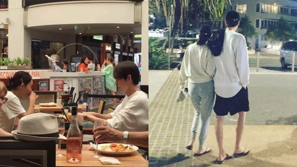 金宇彬、申敏兒過去也常出國度假，2019年底被捕捉到在澳洲跨年。翻攝naver