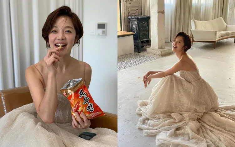 黃寶羅日前在IG分享拍婚紗的側拍照。翻攝黃寶羅IG