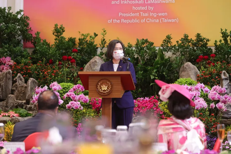 蔡英文感謝史瓦帝尼長期支持台灣的國際參與。總統府提供