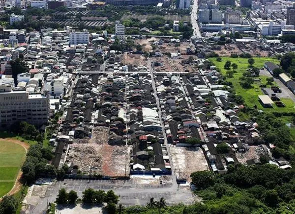 平實重劃區重劃前的樣貌。翻攝台南市地政局網