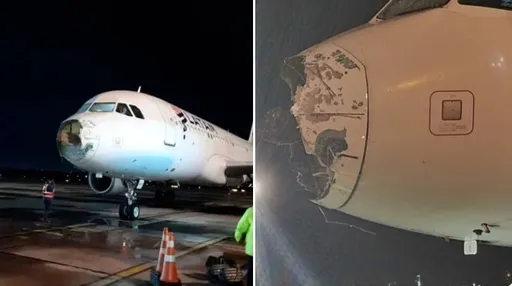 命大!客機遇亂流機鼻嚴重受損 乘客嚇到失魂「向女兒告別」