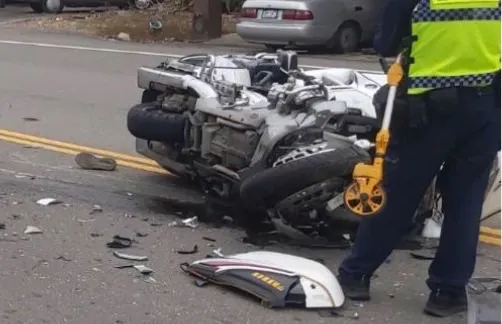 重機玩家指出發生事故重機為本田Goldwing，新車要價120萬元。民眾提供