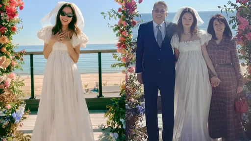 孔孝真首曬紐約唯美婚照搭墨鏡超潮　緊握父母手！親娘美貌曝光