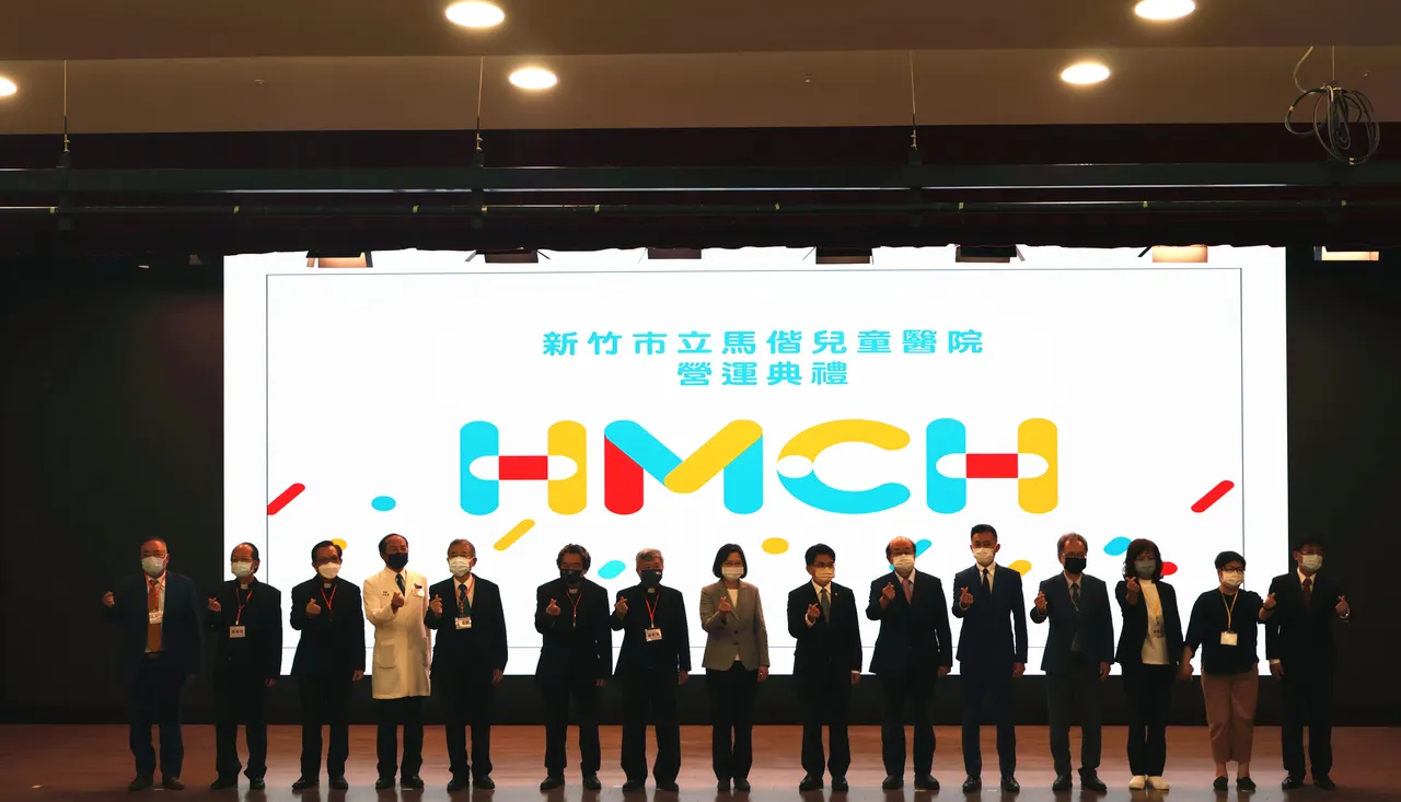 民進黨新竹市長候選人沈慧虹今天(31日)出席新竹馬偕兒童醫院營運典禮。黃羿馨攝