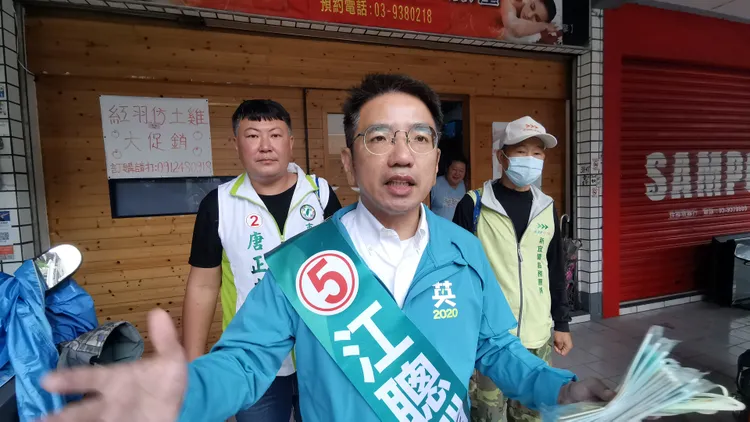 民進黨宜蘭縣長候選人江聰淵。林泊志攝