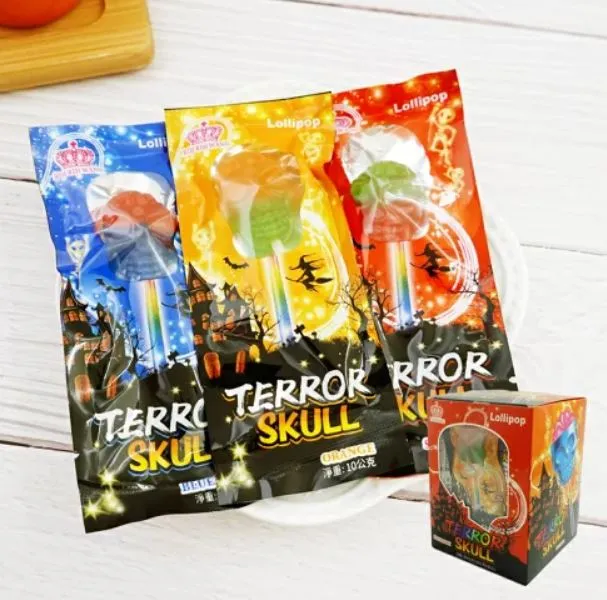 萬聖節骷髏頭棒棒糖。業者提供