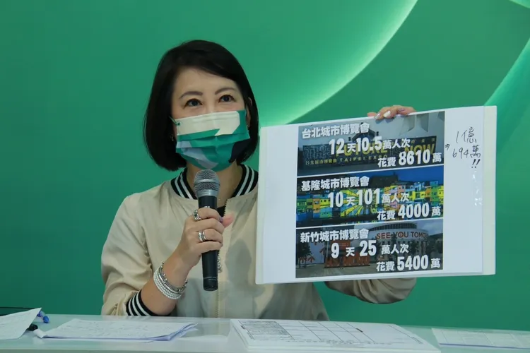 吳思瑤指出，城博會12天僅有10.5萬人次。陳時中競總提供