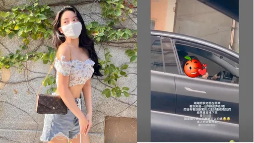 特斯拉副駕見「女神」　與她四目相交太驚喜！網尖叫：本人太親民