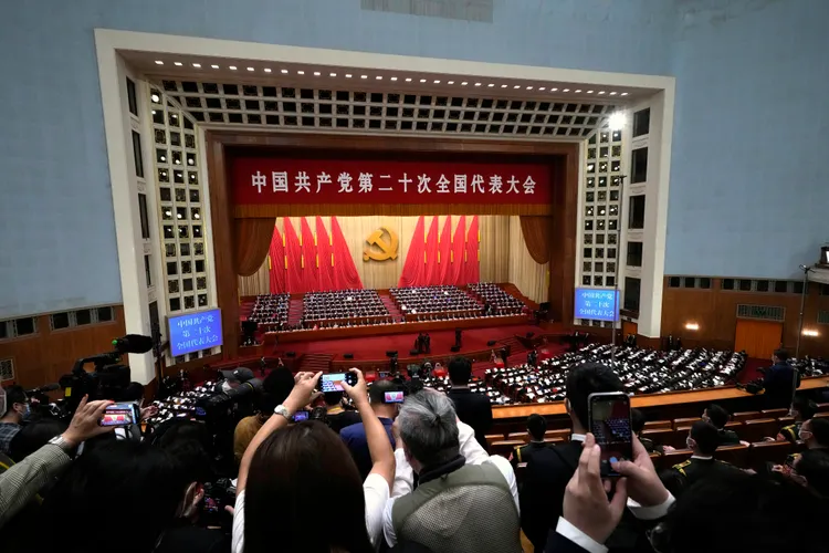 中共20大今天閉幕。美聯社