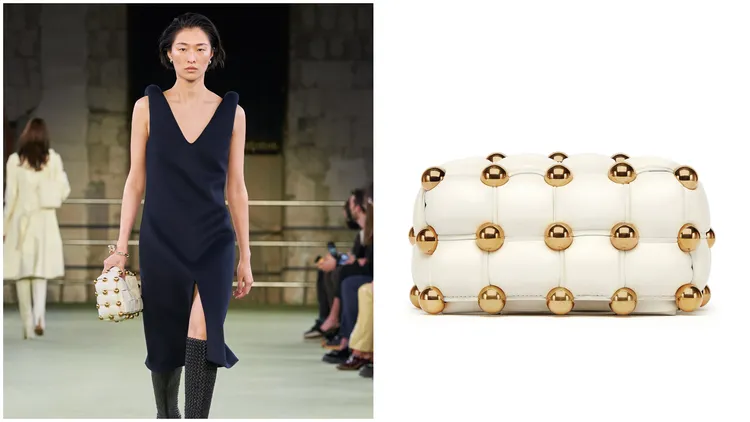 新概念店獨家限量Box白色金屬裝飾編織收納盒，13萬1300元。品牌提供