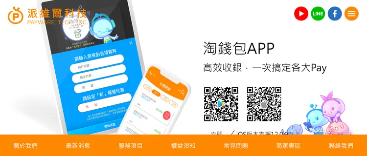 派維爾第三方支付首頁。翻攝派維爾官網