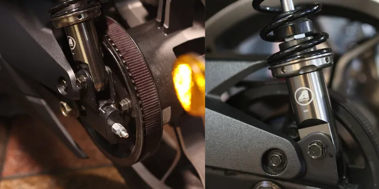 高張力碳纖維複合皮帶讓車主日常保養更方便，且較傳統傳動鍊條更安靜。