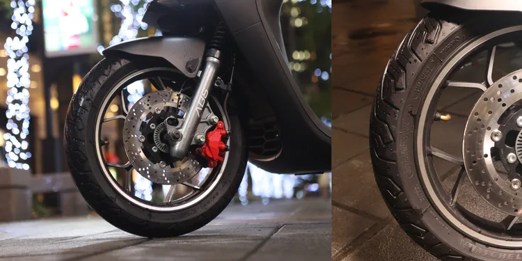 BOSCH 10.1 ABS煞車系統搭載米其林City Grip Saver耐用車胎，讓騎士雨天經過地面溼滑環境不再輕易打滑，將防滑效果再升級。