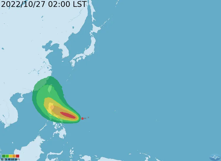 輕颱「奈格」週日到下週二這3天影響台灣最劇。氣象局