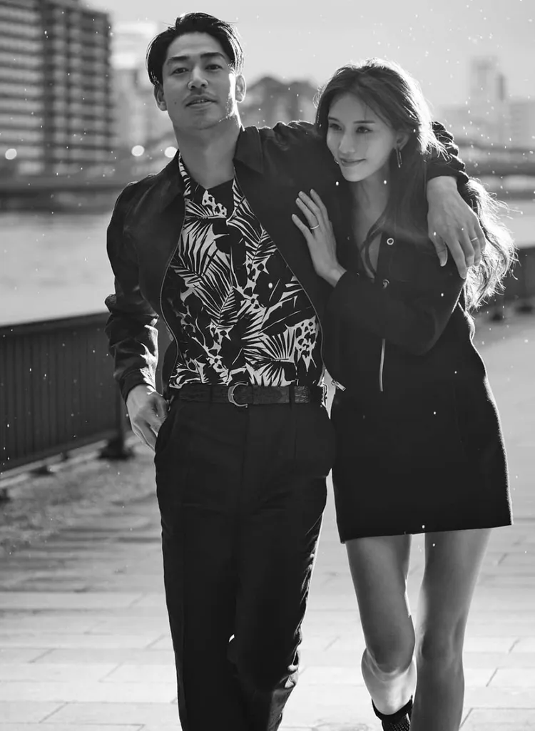 AKIRA（左）和林志玲結婚3年。翻攝林志玲IG