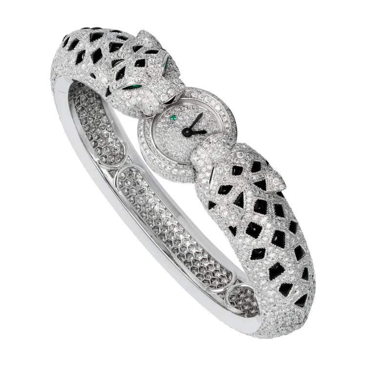 陳庭妮搭配的卡地亞Panthere de Cartier美洲豹珠寶錶，1040萬元。品牌提供