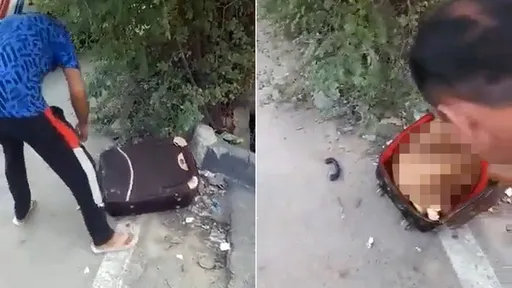 路邊行李箱打開驚現「裸女屍體硬塞」　下體被酷刑！疑老公性虐後勒殺