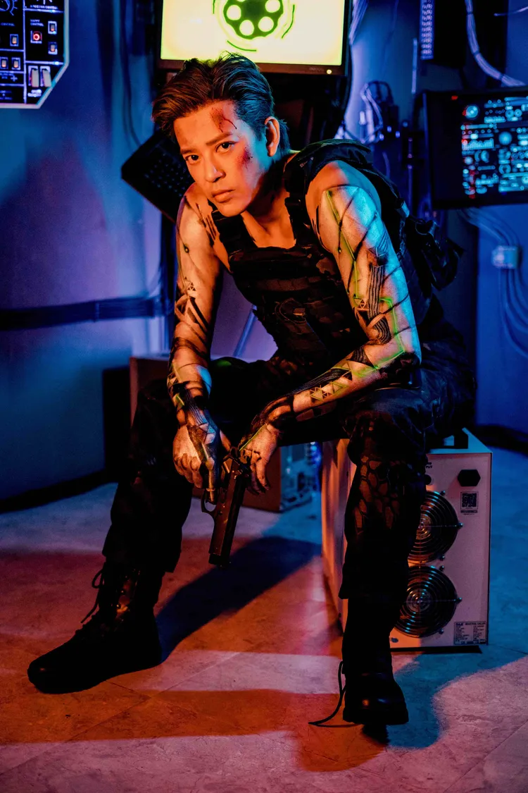 陳曉東萬聖節變未來戰士。火爆娛樂提供