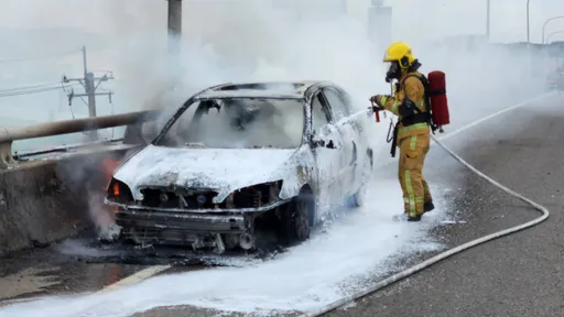 男返彰探母回程冷氣竄煙 下一秒18年豐田起火燒精光