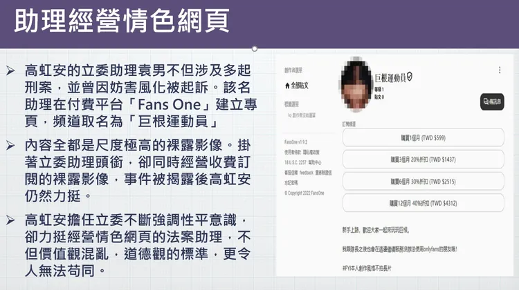 高虹安的助理袁康介遭爆經營情色網站。林耕仁競辦提供