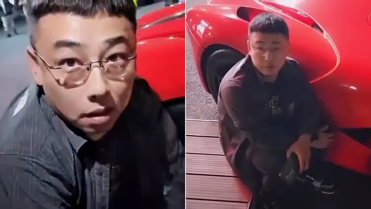 華子在現場不知所措。翻攝自微博