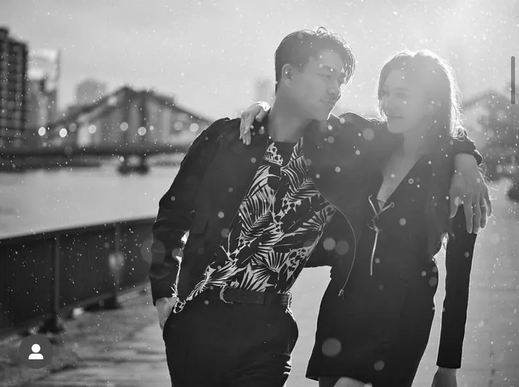 AKIRA（左）最近跟隨林志玲回娘家，近期在台灣有很多活動。翻攝林志玲IG