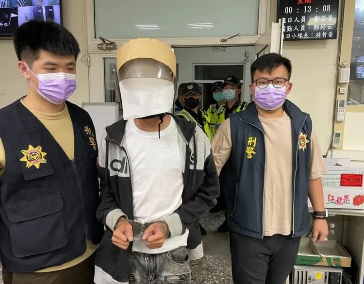 台中市大里區7月26日凌晨發生槍擊案，兇嫌逃亡不到1天即落網。台中市警局提供