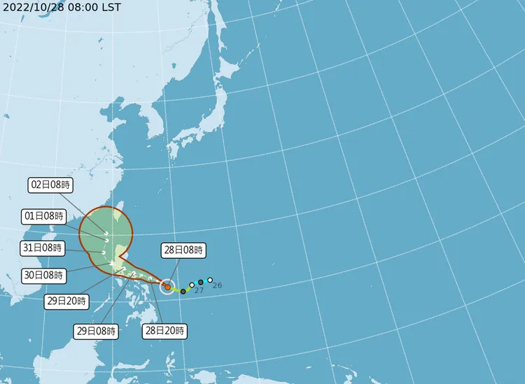 颱風動態。氣象局