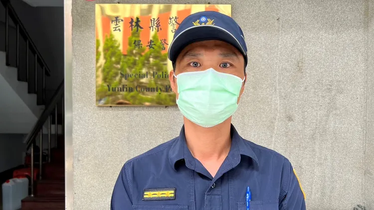 雲林縣警察局保安隊副隊長陳明輝。魏嘉良攝
