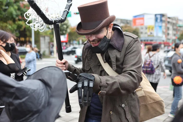 天母萬聖節活動「天母搞什麼鬼」。翁玉信攝