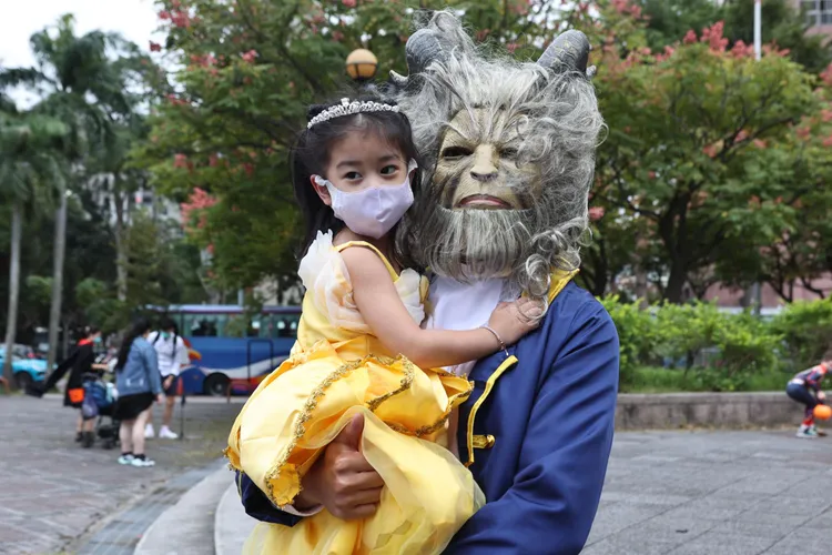 天母萬聖節活動「天母搞什麼鬼」。翁玉信攝
