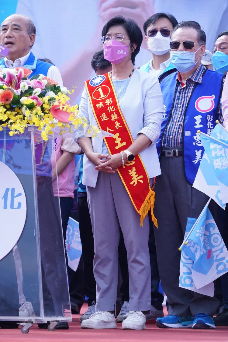 彰化縣長王惠美希望未來四年打造健康、希望、進步的新彰化。王惠美競總提供