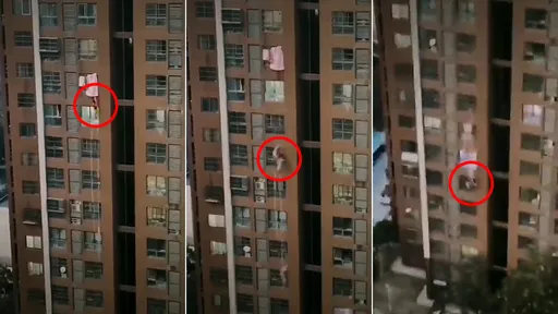 驚悚影片|17樓男垂降逃封控買物資 剛出窗戶就「斷繩摔死」
