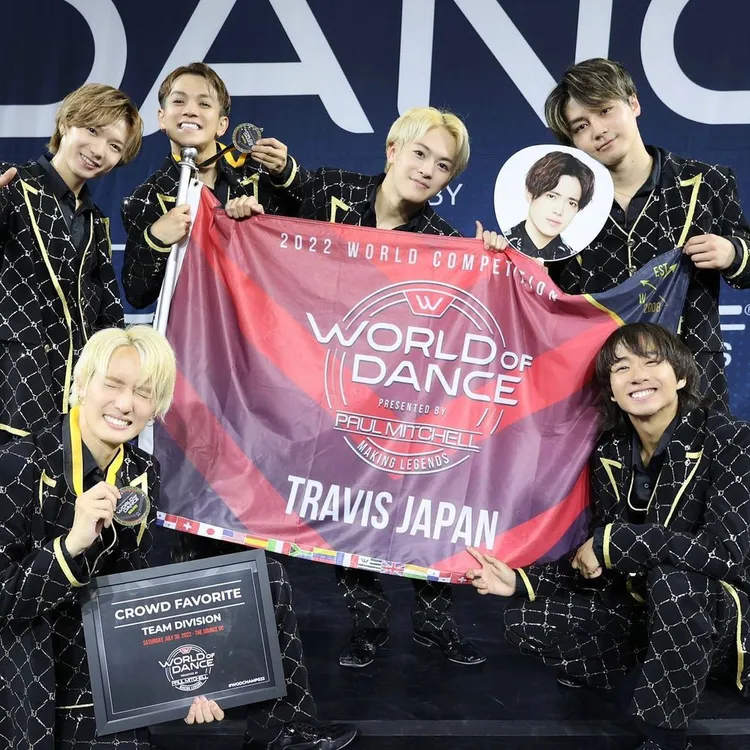 Travis Japan今年7月在世界舞蹈大賽獲得團體部門第9名。翻攝Travis Japan IG