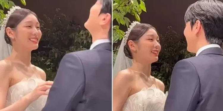 兩人在親友的見證下完成終身大事。翻攝ｎａｖｅｒ