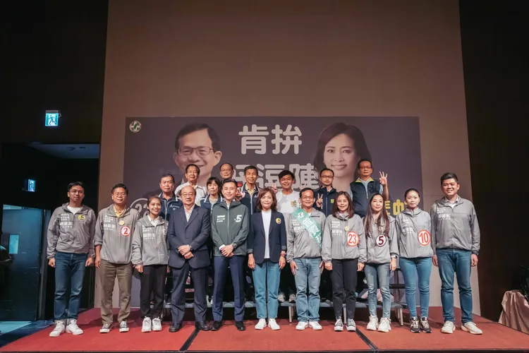 沈慧虹今天（30日）出席議員候選人曾資程及沈慧虹聯合競選總部成立大會。沈慧虹競辦提供