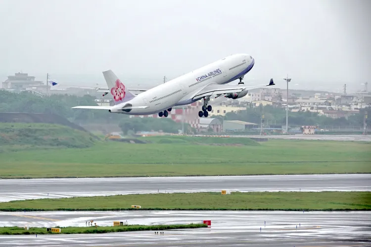 華航客機。施昂強攝