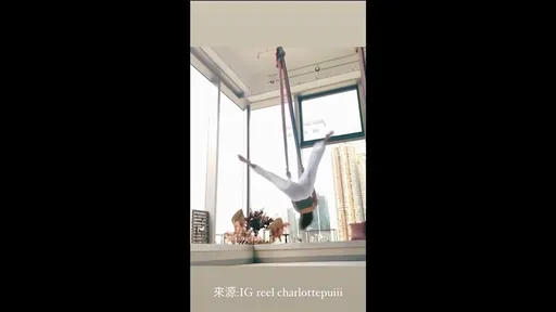 美女空中瑜珈教室 这根本就是仙女在天空飞呀!