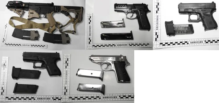 張男成功改造手槍4枝、長槍1枝。翻攝畫面