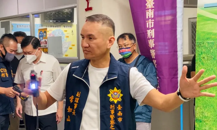 常如山示範電擊槍實用度。王志弘攝