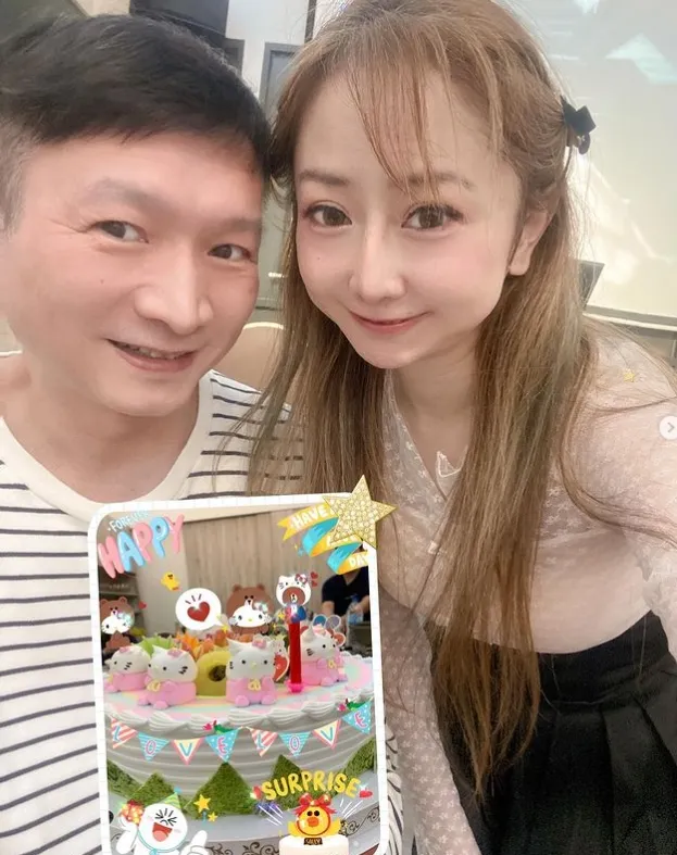 T妹日前臉書也分享自己生日，秦楊還送上「番仔火和蛋糕」替她慶生。引自tiffanychen22 IG
