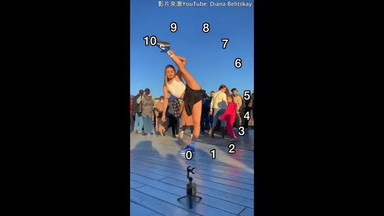 雙腿竟能打開180度，真的好神奇。