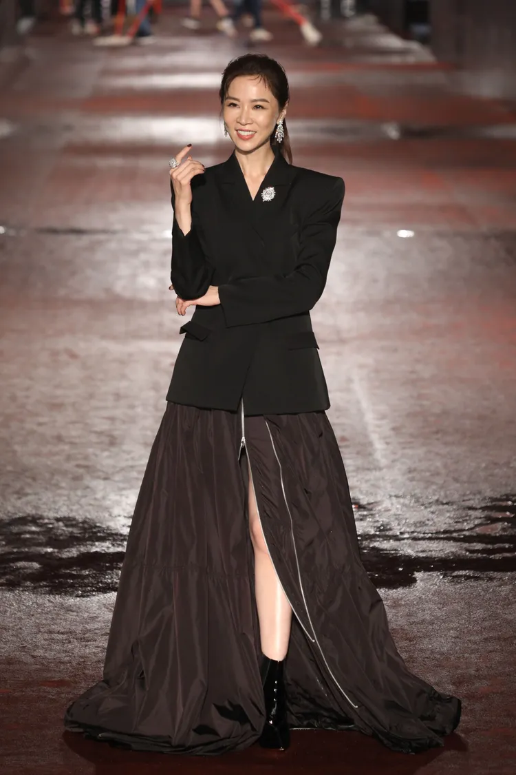 謝盈萱笑容滿面。攝影中心攝