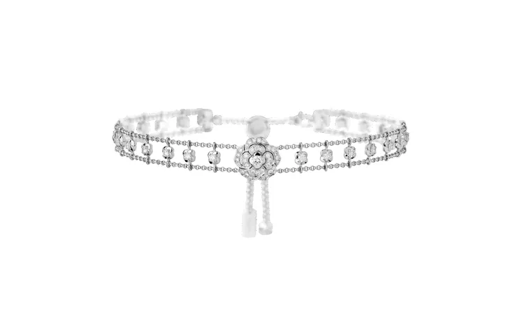 香奈兒Bouton de Camelia鑽石頸鍊，123萬元。品牌提供