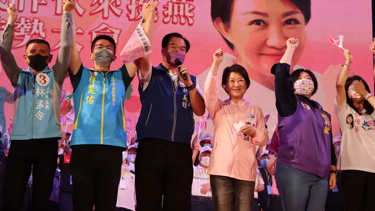 盧秀燕今晚在沙鹿舉辦大型造勢晚會。鮮明攝