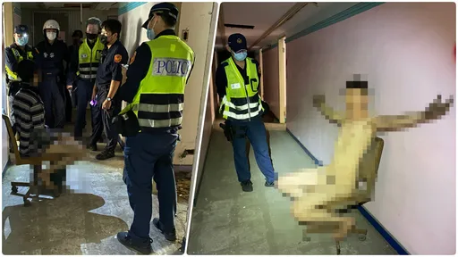 台中廢墟驚見「裸奔男」佔地盤 6警鐵漢柔情!這舉動讓他哭成淚人兒