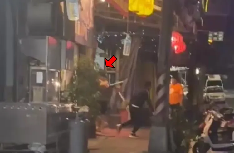 29歲楊姓男子與同夥持棍棒砸店。翻攝自社會事新聞影音