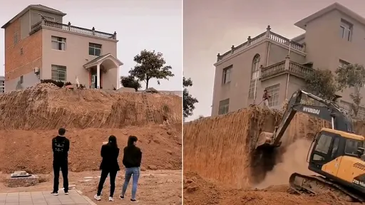 要拆你家竟敢拒絕!釘子戶「被挖成孤島」 突出道路7公尺與世隔絕