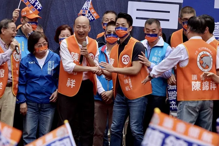 韓國瑜今到北市為同黨北市長候選人蔣萬安站台。林林攝