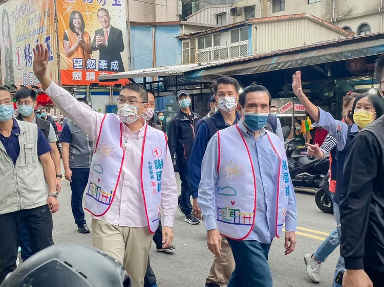 謝國樑感謝馬英九陪同前往基隆市場。謝國樑提供